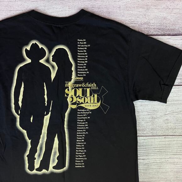 2007 Tim McGraw & Faith Hill Soul to Soul Country Music Tour T-shirt - Picture 2 of 8